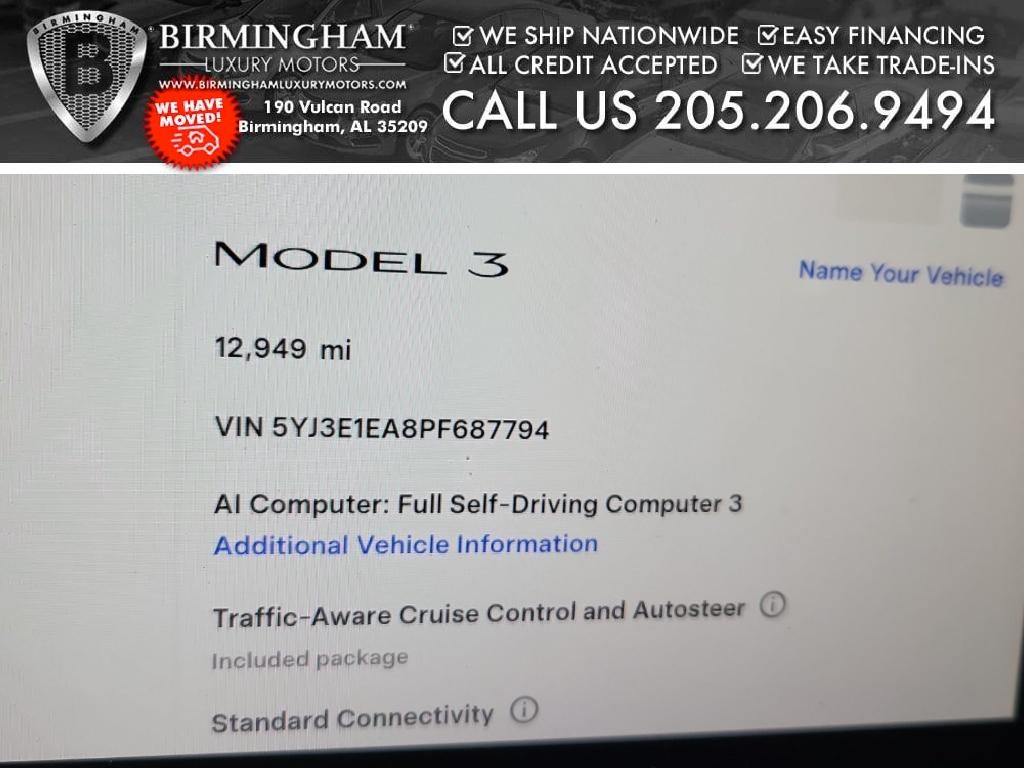 tesla model 3 2023 5YJ3E1EA8PF687794 image tesla model 3 2023 5YJ3E1EA8PF687794 image